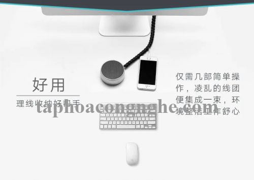 Ugreen 30821 5M Size 10mm màu Đen Dây ống xoắn PE bảo vệ cáp cao cấp LP122 30030821